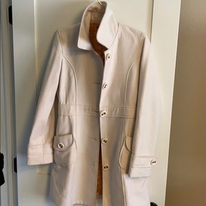 Cream Tulle pea coat